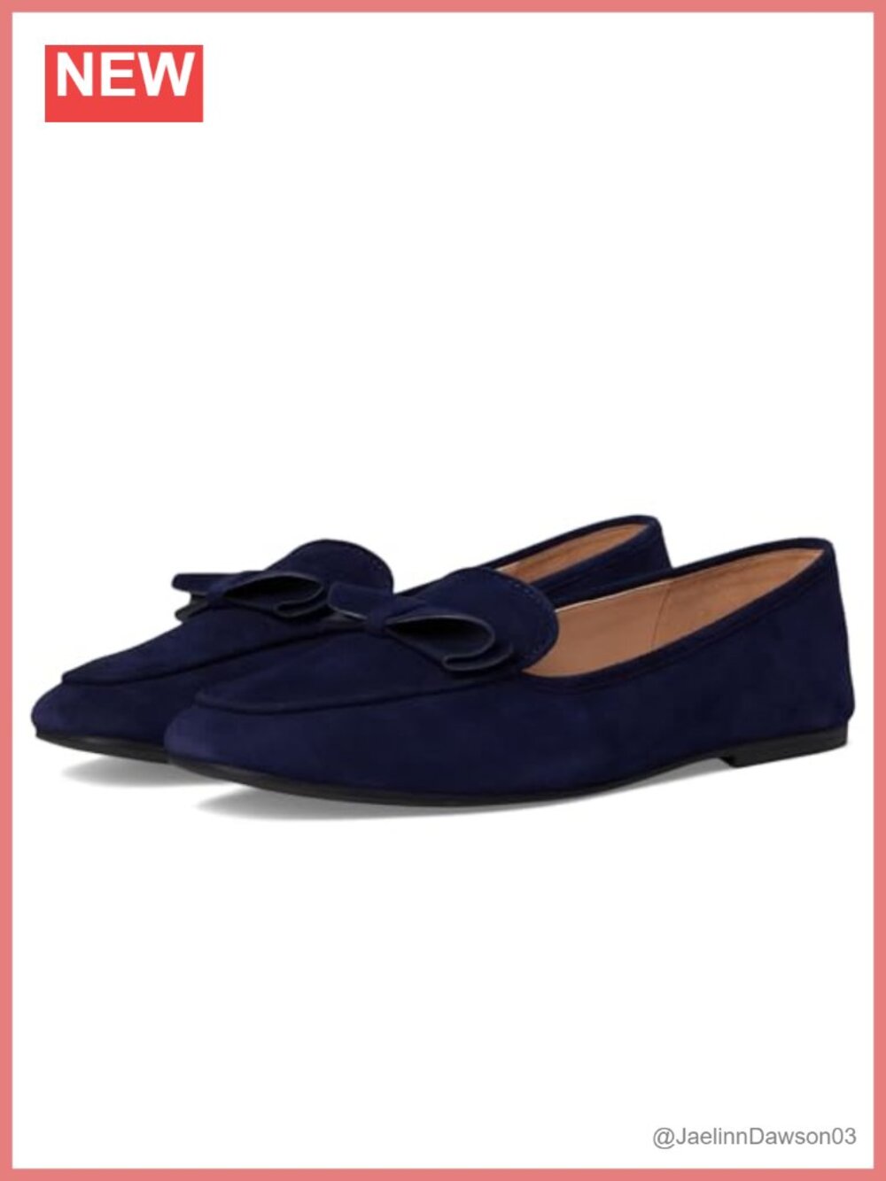 Women's Leather Bow Loafer Flat Slip-On Shoes